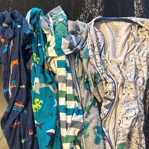 5 Just One You Playful Baby Onesies Pajamas Bulk - Egg by Susan Lazar